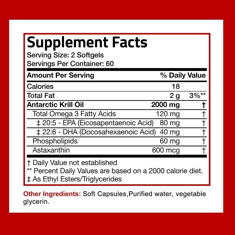 Suplemento Aceite Krill Antártico Tecepec 120 Cápsulas