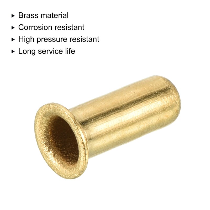 PATIKIL 4mm Tube Brass Compression Fittings, 15 Pack Insert Tube