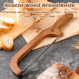 Pranski Bread Knife for Homemade Bread 14.5'' Sourdough Bread Knife, Premium Slicer for Homemade Bread, Baguettes and More Cuts Thin, Ergonomic Handler Premium Sharpness Blade