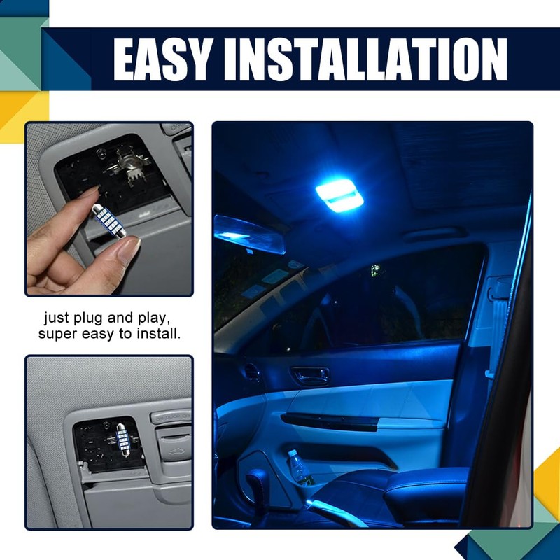 Middrivr 2PCS Interior Car LED Dome Light, Car Reading Light,