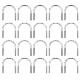 Stainless Steel U Bolts, U-Bolts Fastening, U Shackle, U Screw, U-Bolts Fixing, Pack of 20, M6 x 33 Stainless Steel 304 U-shaped Screw Set, Fasteners, U-Bolts, Machine Parts