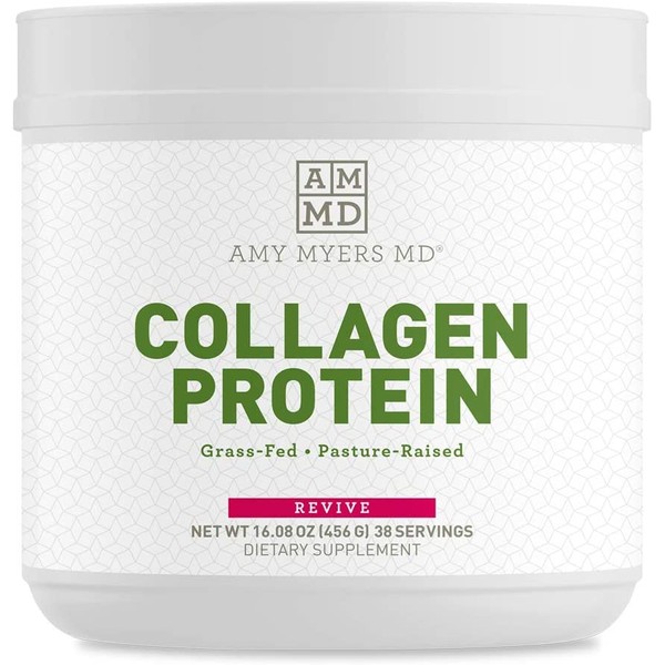 Collagen Protein Powder Unflavored by Dr. Amy Myers (16 oz) - Grass-Fed Collagen Peptide Protein Powder, Non-GMO, Gluten Free, Keto Friendly - Supports Hair, Skin, Nails, Bone & Joint Health
