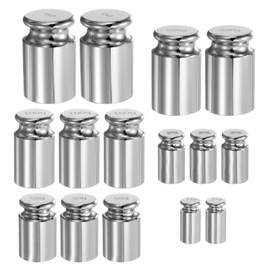 uxcell 15pcs Calibration Weight Set 10g 20g 50g 100g 500g 1kg M1 Precision Chrome Plated Steel for Digital Balance Scales