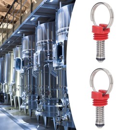 2Pcs Keg Pressure Relief Valves, Stainless Steel Lock Keg Pressure Relief Valve, Corny Cornelius Lock Carbonation Keg Lid Pressure Release Valve(Red)