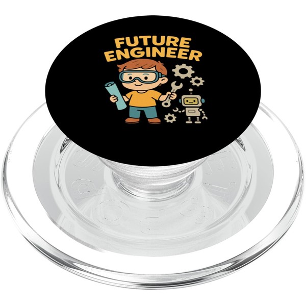 Future Engineer Kids STEM Robot Cartoon PopSockets PopGrip for MagSafe