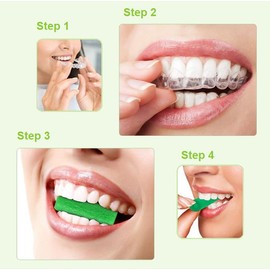 AmeriCan Goods 10 Pieces Dental Aligner Chewies Reusable Silicone Orthodonic Aligner Tray Seaters for Invisible Braces (Green)