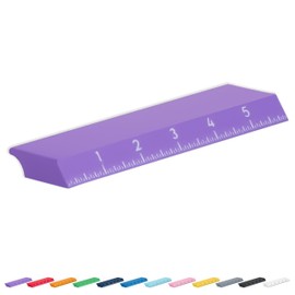 Glassboard Studio 6 Inch Magnet Ruler - Non-Slip Pad, Strong Neodymium Magnets - Craft & Quilting Tool for Magnetic Glass Mats, Whiteboards, Lockers - Secure Hands-Free Precision (Periwinkle Purple)