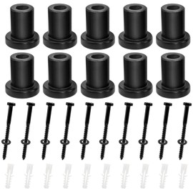 Peohud 10 Set Barn Door Spacer, 1-5/16" Sliding Barn Door Hardware, Heavy Duty Wall Spacers Replacement with Lag Bolts Wall Anchor for Connecting Track Connection Device