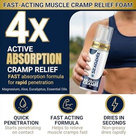Alivio para calambres musculares Espuma de accin rpida para espasmos y dolor de piernas Sulfato de magnesio Stop P                                    