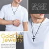 GOLDCHIC JEWELRY INRI Crucifix Necklace for Men Women, Black Jesus