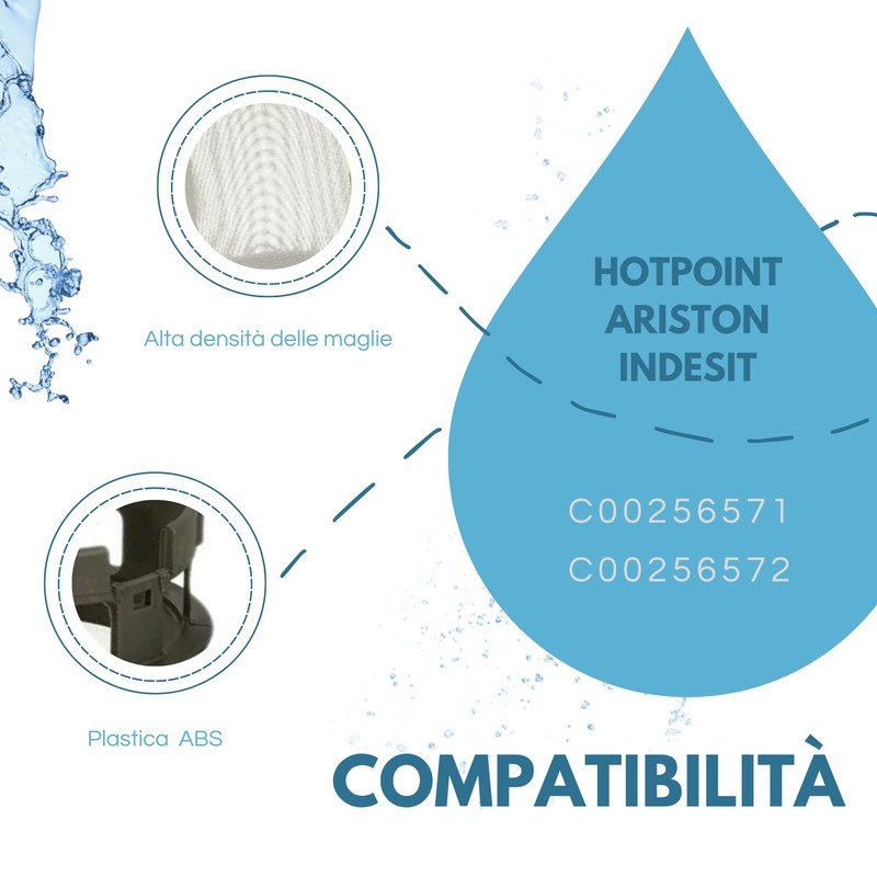 Complete Dishwasher Filter Compatible with Hotpoint Ariston Indesit - C00256571