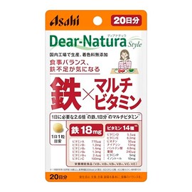 Asahi Dear-Natura, Iron x Multivitamin, 20 Tablets (20-Day Supplement), Made in Japan Factories