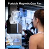 Ultra Thin Magnetic Fan with LED Display, 3000mAh Rechargeable -