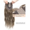 PANEWAY 20 Inch Hair Toppers for Women Synthetic Fiber Topper