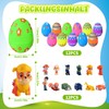 Dowdiles Pack of 12 Filled Easter Eggs with 12 Cartoon