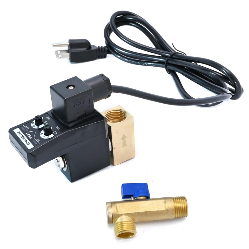 DUZFOREI AC 110V-120V/50Hz Electronic Drain Valve Tank Drain Valve, Split,