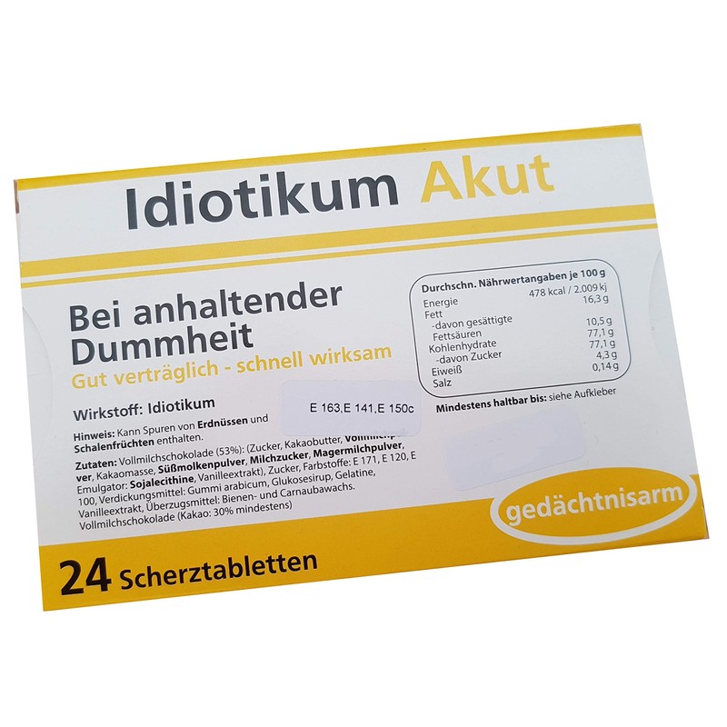 Einkaufszauber Idiotikum Joke Tablets