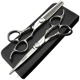 Professional Hair Dressing 6/7 Inch Straight Cutting Hairdressing Scissors (6-Inch 2 Pieces)