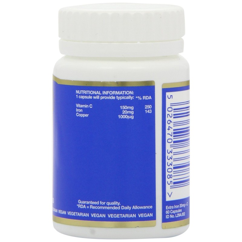 Bio Health Extra Iron 20mg 60 Capsules