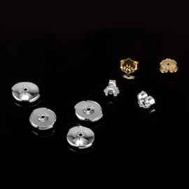 Silver 925 Earring Stud Closure, 4 Pairs Gold Ear Stoppers Earring Hypoallergenic Ear Cup Lifter Earrings Lifter Back Earring Stopper Earring Lifter Safe Stud Lifter