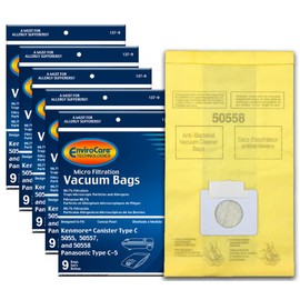 EnviroCare Replacement Vacuum Bags for Kenmore Canister Type C or Q 50555, 50558, 50557 and Panasonic Type C-5 45 pack