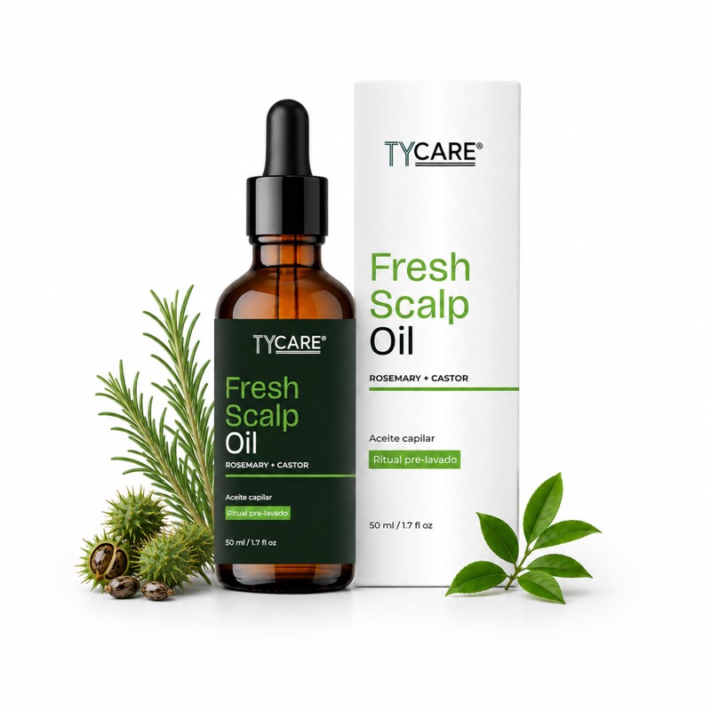 Fresh Scalp Oil – Aceite Capilar Pre-Lavado con Romero, Ricino,