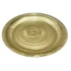 Gavya International Brass Pooja Aarti Plate Thali with Om Symbol