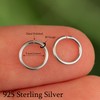 5mm Silver Cartilage Nose Helix Tragus Mini Huggie Hoop Earrings