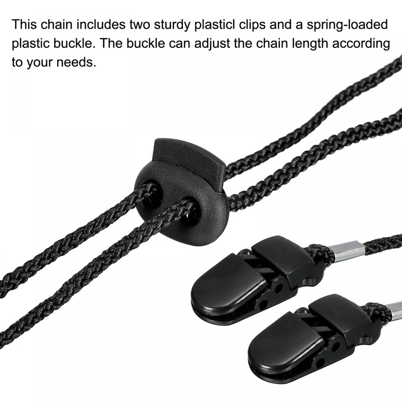sourcing map Napkin Chain, 12.8" 2Pcs Polyester Neck Bib Holder