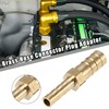 X AUTOHAUX 2 Pcs 8mm-5mm Straight Shaped Hose Barb Brass