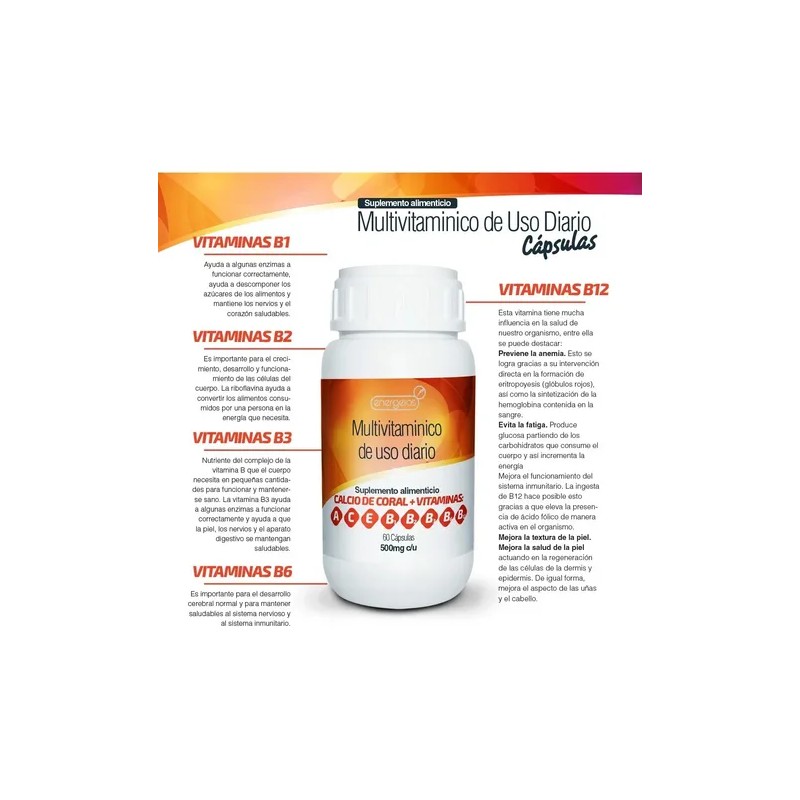 Multivitaminico Vitamina B, Calcio De Coral, Vitamina C