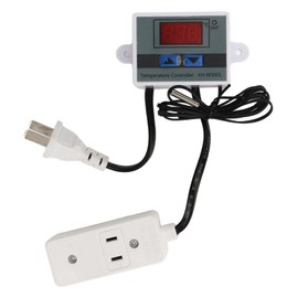 Digital Thermostat Control Switch 110‑220V Waterproof Probe Temperature Controller Switch US Plug ABS 1500W