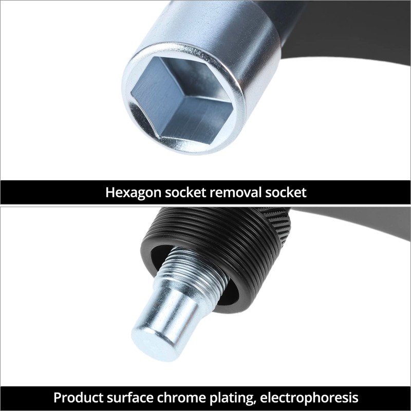 QWORK® Bicycle Crank Puller Tool Kit Crank Puller and 16mm