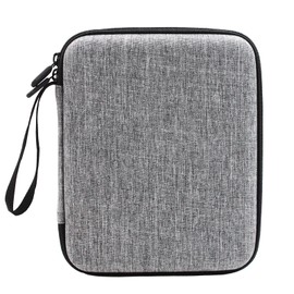 JDSZM Card Case for Yoto cards 120 Pockets, Large Capacity Portable Folder with 2 Zipper and Carry Strap, Card Binder Holder with Sleeves for Travel (Grey)