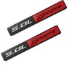 Fidida 2PC 5.0L Coyote Emblem Decal Car Engine Letters Decal
