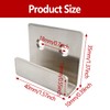 PDETVEO 10PCS Stainless Steel Flat J Hooks Hanger, Silver Tile