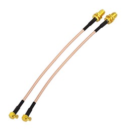 Eightwood DAB+ Antenne Adapter MCX Stecker auf SMA Buchse Pigtail Kable 6inch 15cm RG316 2 Stücke für Wirelesse 2.4GHz WiFi Antenne Router MEHRWEG