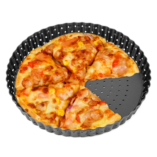 Agatige Carbon Steel Pizza Pan with Holes for Oven, 5.5/8/9