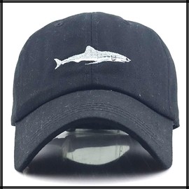 White Fang CZA371 Hat, Cap, Embroidered, Shark, gray (dark gray), Free size