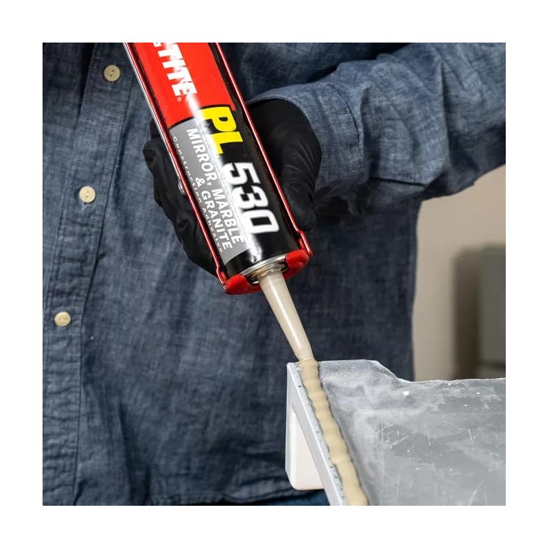 Loctite PL530 Mirror, Marble and Granite Construction Adhesive, Light Tan,
