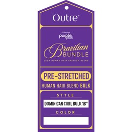 Outre Purple Pack Brazilian - Prestretched Dominican Curl Bulk 18" (30)