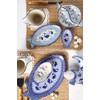 Blue Rose Polish Pottery Mosaic Beach Medium Fish Dish