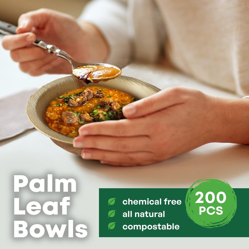 DISPOSABLE GREEN® | Round Bowls | Various Sizes | COMPOSTABLE,