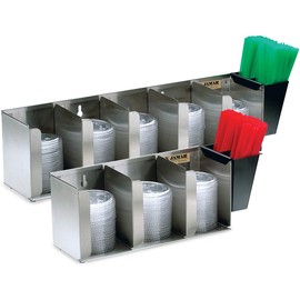 Carlisle FoodService Products Stainless Steel Adjustable Lid Organizer 3 Stack, 14 Inches, Silver