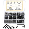 Ewwtrey 320 Pcs M5 Screws Set, Countersunk Hex Socket Head