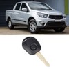KSTE 2 Buttons Black Remote Key Case Fits for SsangYong