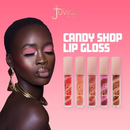 Juvia's Place Candy Shop Lip Gloss: Strawberry N Cream - High-Shine Plumper for a Hydrating & Non-Sticky Glossy Pout, For a Moisturizing and Long-Lasting Creamy Plump & Nourished richly Glow