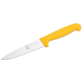 ICEL 243300112 Utility Knife with 4-1/2 Inch Straight-Edge Stainless Steel Blade and Yellow Plastic Handle