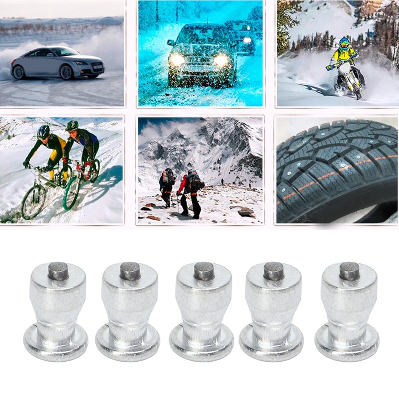 100 Pcs Tire Stud Screw Silver for Car Truck Bike