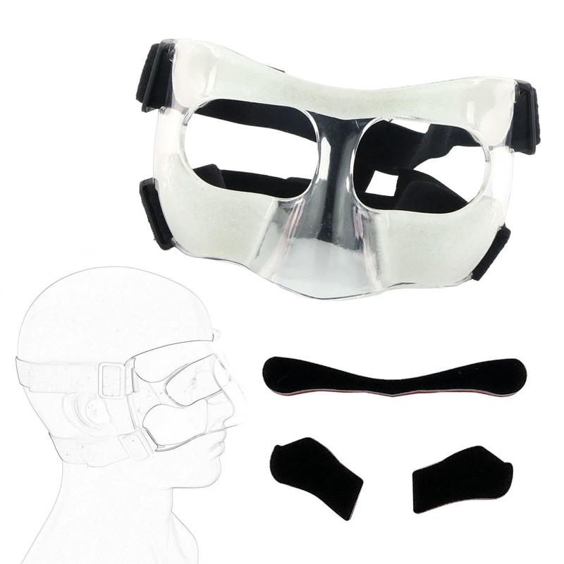 simhoa Protector, máscara de Baloncesto, Correa Ajustable inastillable, Protector Facial